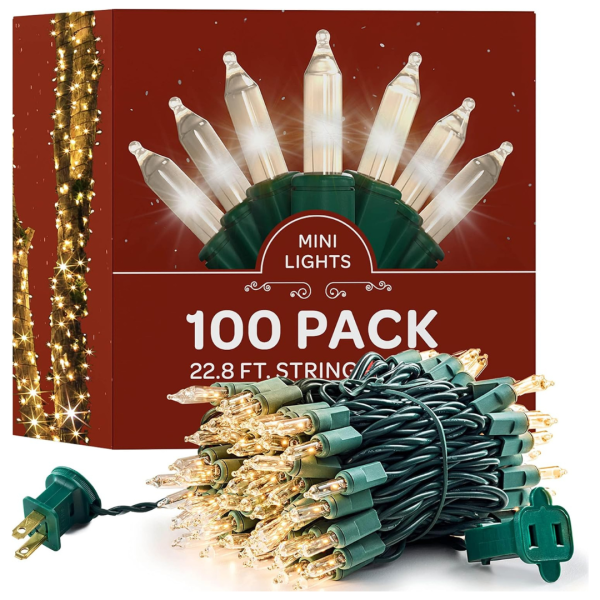 41.45ft UL Listed Warm White Mini Christmas Lights Cheap