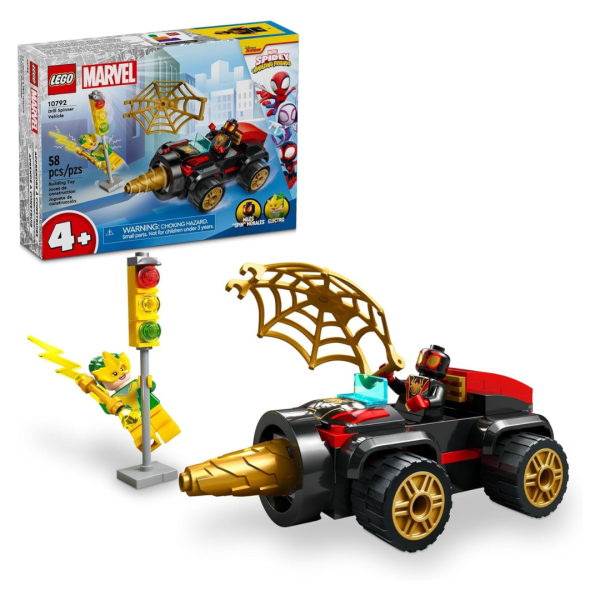 LEGO Marvel Drill Spinner 10792 Miles Morales Spin Car With 2 Minifigures Hot on Sale