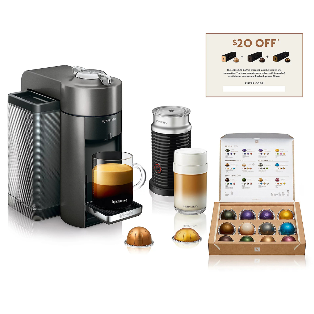 Nespresso Evoluo Coffee Espresso Maker With Frother And $20 Voucher With 30 Capsules Online