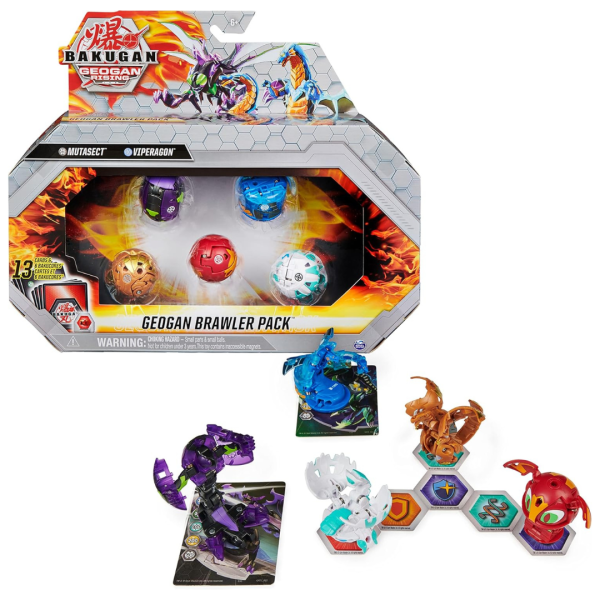 5-Pack Bakugan Geogan Brawler Mutasect & Viperagon Geogan & Action Figures on Sale