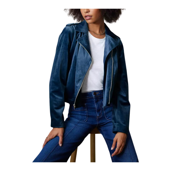 Women s LC Lauren Conrad Suede Moto Jacket For Sale
