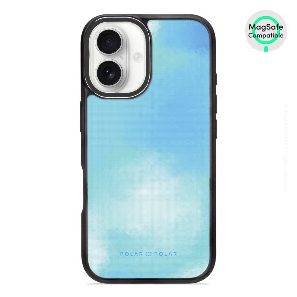 Clouds in Spring - iPhone 16 Frosted Black Bumper MagSafe Case For Discount
