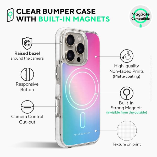 Polar Light - iPhone 16 Pro Max Clear Bumper MagSafe Case For Sale - Image 4
